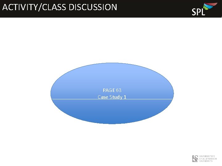 ACTIVITY/CLASS DISCUSSION PAGE 63 Case Study 1 