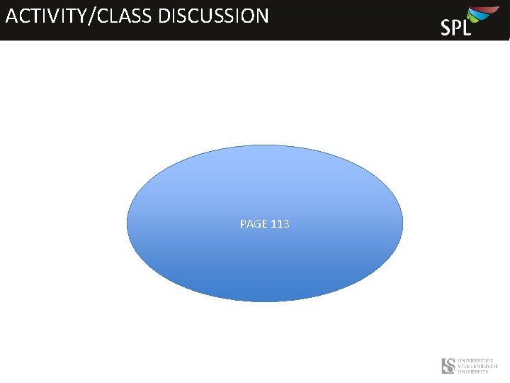 ACTIVITY/CLASS DISCUSSION PAGE 113 