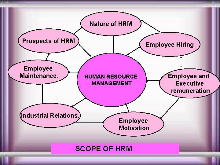 Nature of HRM Prospects of HRM Employee Hiring Employee Maintenance. HUMAN RESOURCE MANAGEMENT Industrial
