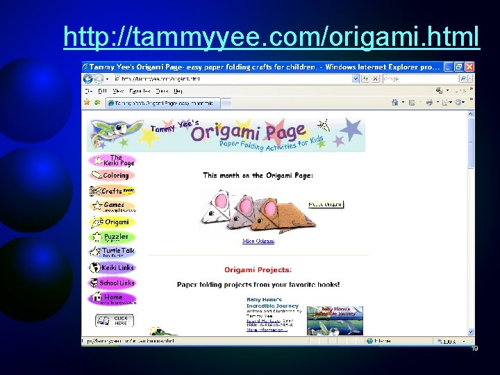 http: //tammyyee. com/origami. html 19 