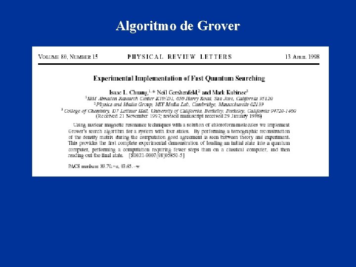Algoritmo de Grover 