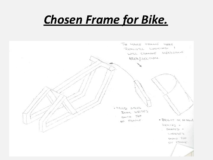 Chosen Frame for Bike. 