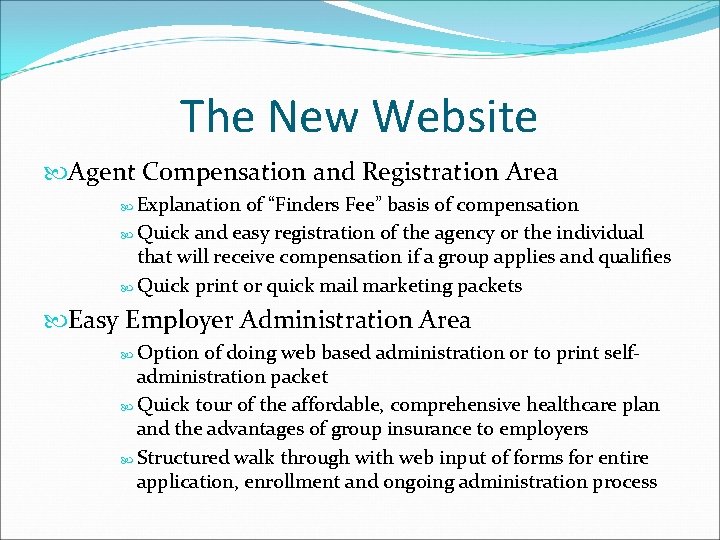 The New Website Agent Compensation and Registration Area Explanation of “Finders Fee” basis of