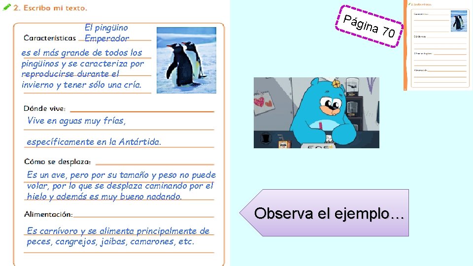 El pingüino Emperador Pág ina 7 0 es el más grande de todos los