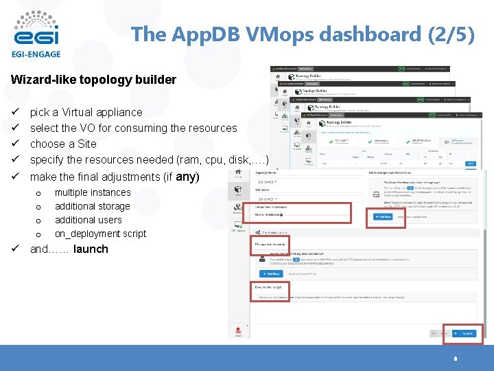 The App. DB VMops dashboard (2/5) Wizard-like topology builder ü ü pick a Virtual