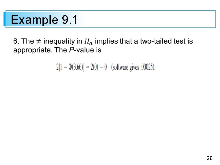 Example 9. 1 26 