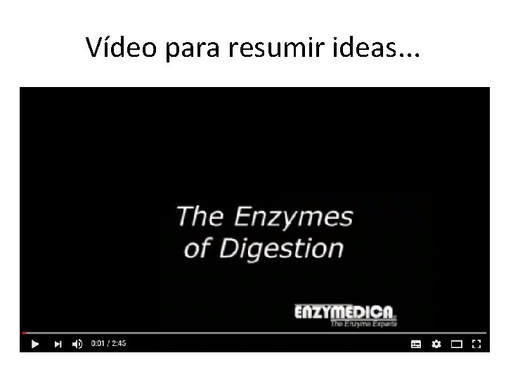 Vídeo para resumir ideas. . . 