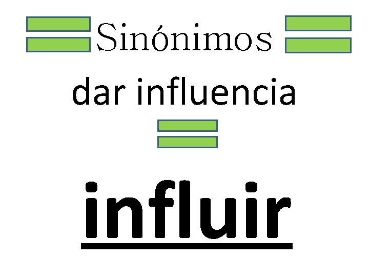 Sinónimos dar influencia influir 