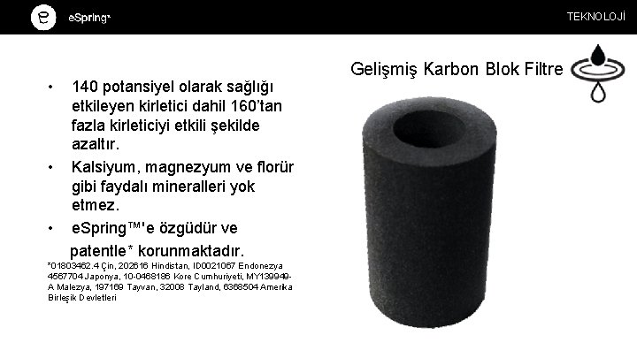 TEKNOLOJİ • • • 140 potansiyel olarak sağlığı etkileyen kirletici dahil 160’tan fazla kirleticiyi