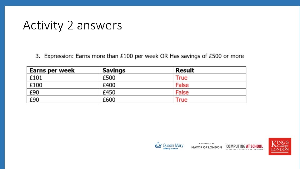 Activity 2 answers 