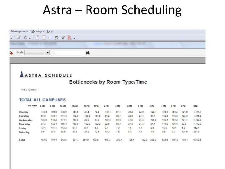 Astra – Room Scheduling 