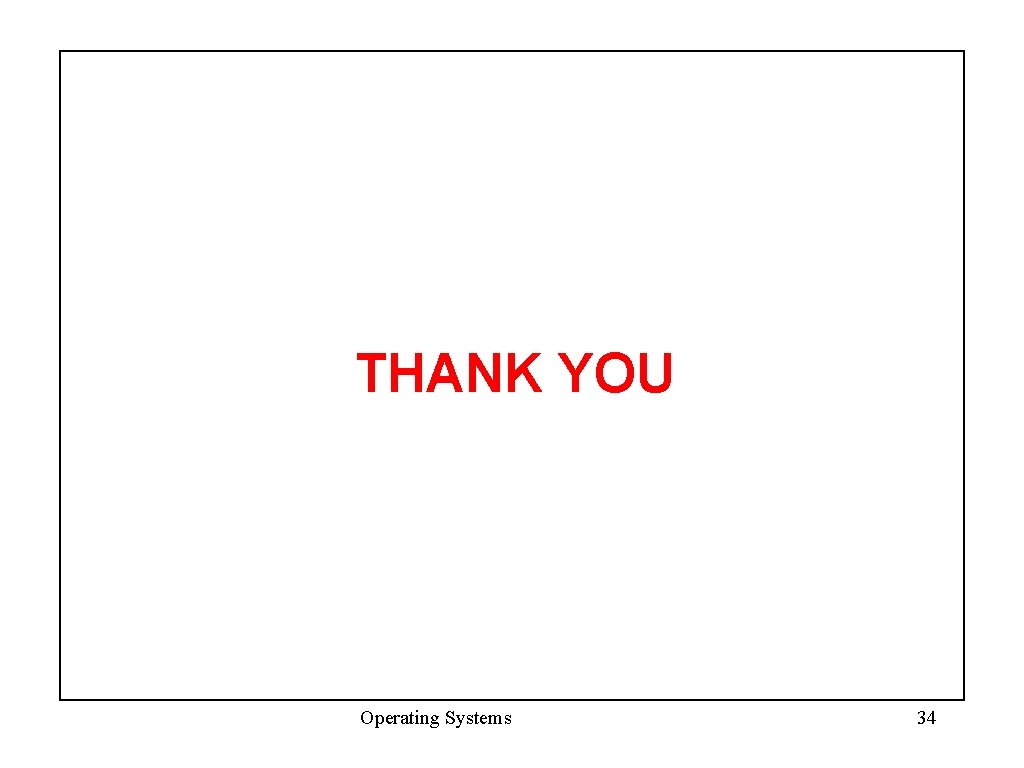 THANK YOU Operating Systems 34 