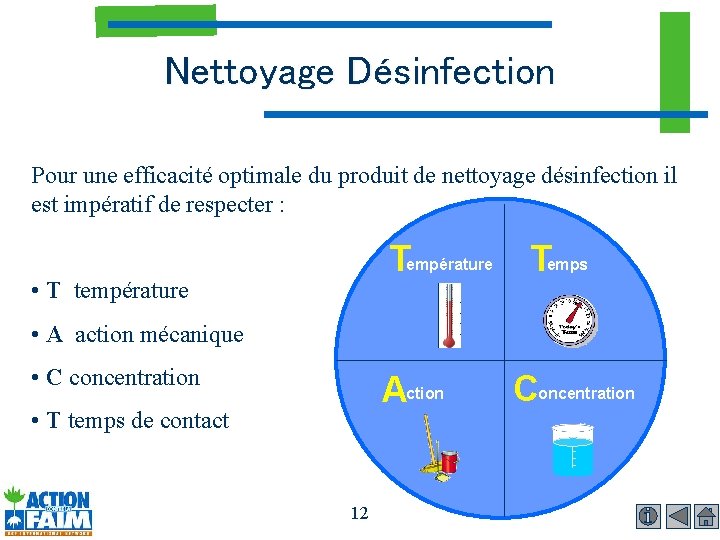 Nettoyage Désinfection Pour une efficacité optimale du produit de nettoyage désinfection il est impératif