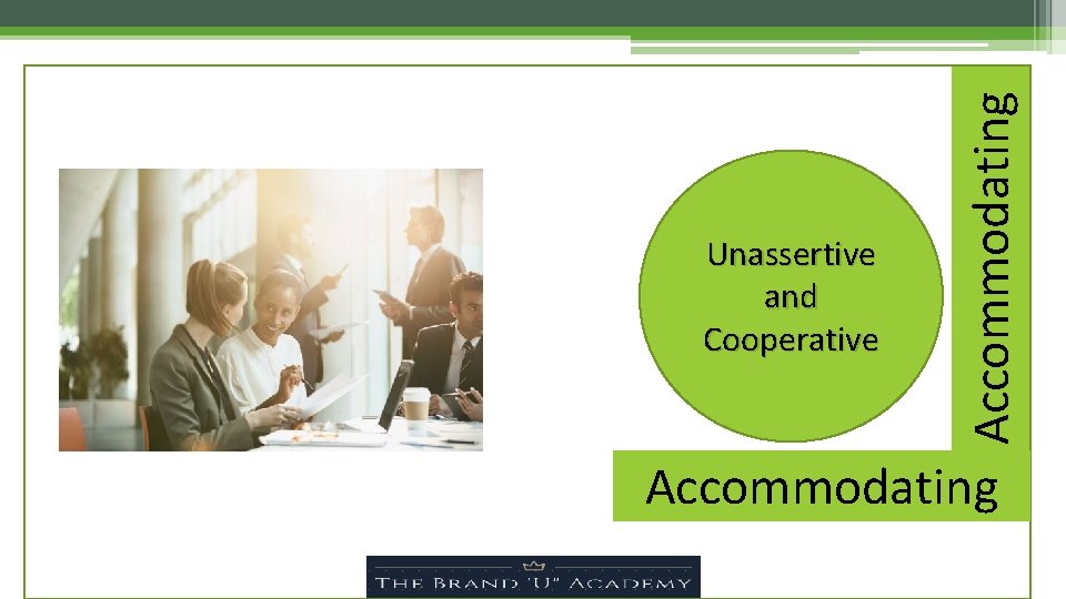 Accommodating Unassertive and Cooperative Accommodating 