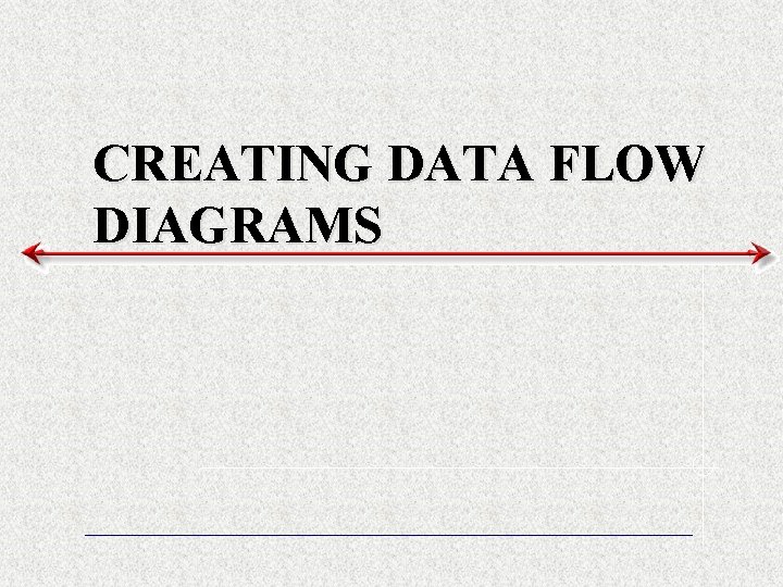 CREATING DATA FLOW DIAGRAMS 