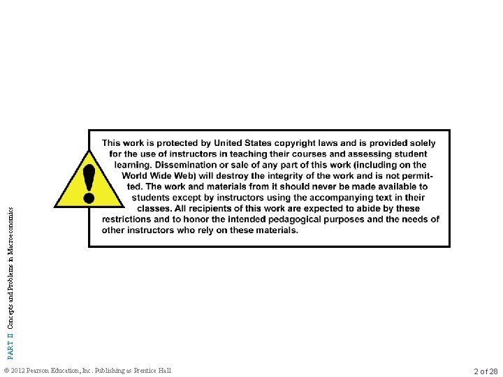 PART II Concepts and Problems in Macroeconomics © 2012 Pearson Education, Inc. Publishing as