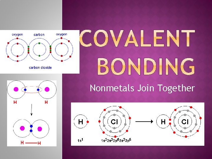 Nonmetals Join Together Nonmetals Join Together