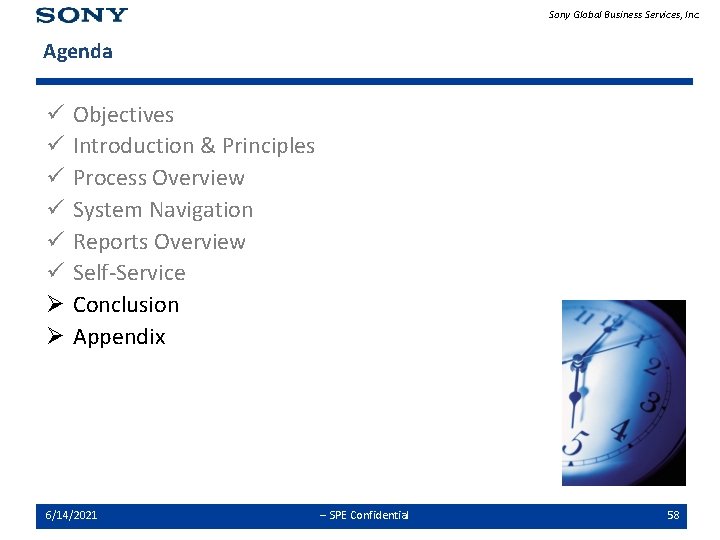 Sony Global Business Services, Inc. Agenda ü ü ü Ø Ø Objectives Introduction &