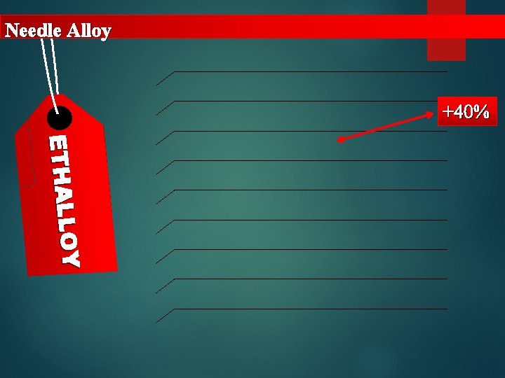 Needle Alloy +40% Y E THA LLO 