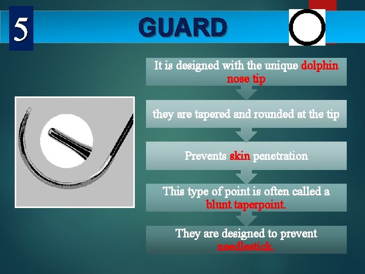 5 GUARD It is designed with the unique dolphin nose tip they are tapered