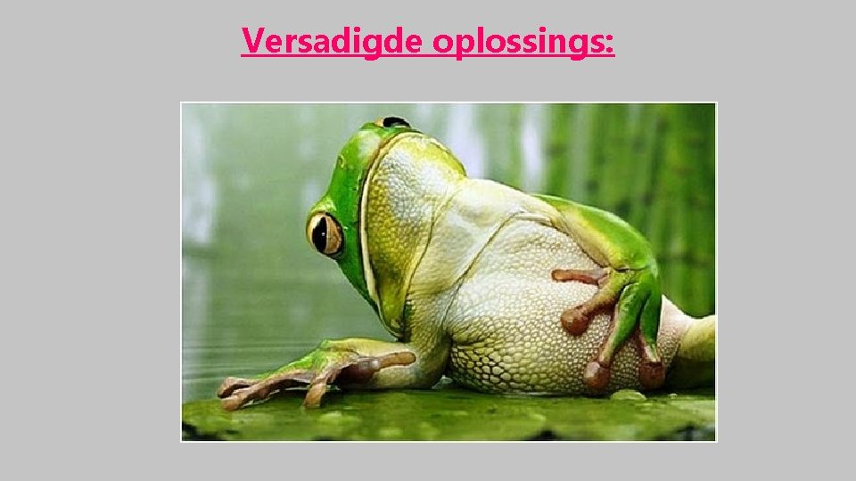 Versadigde oplossings: 