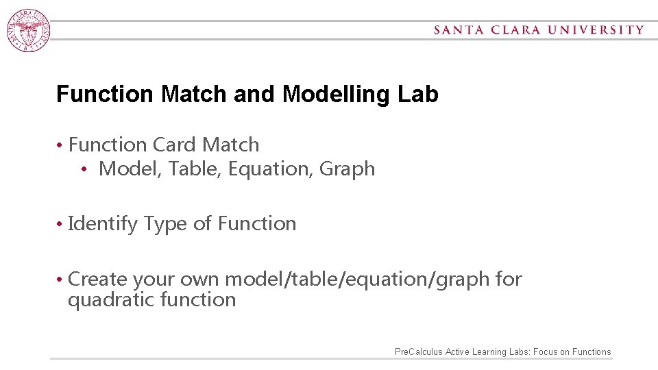 Function Match and Modelling Lab • Function Card Match • Model, Table, Equation, Graph