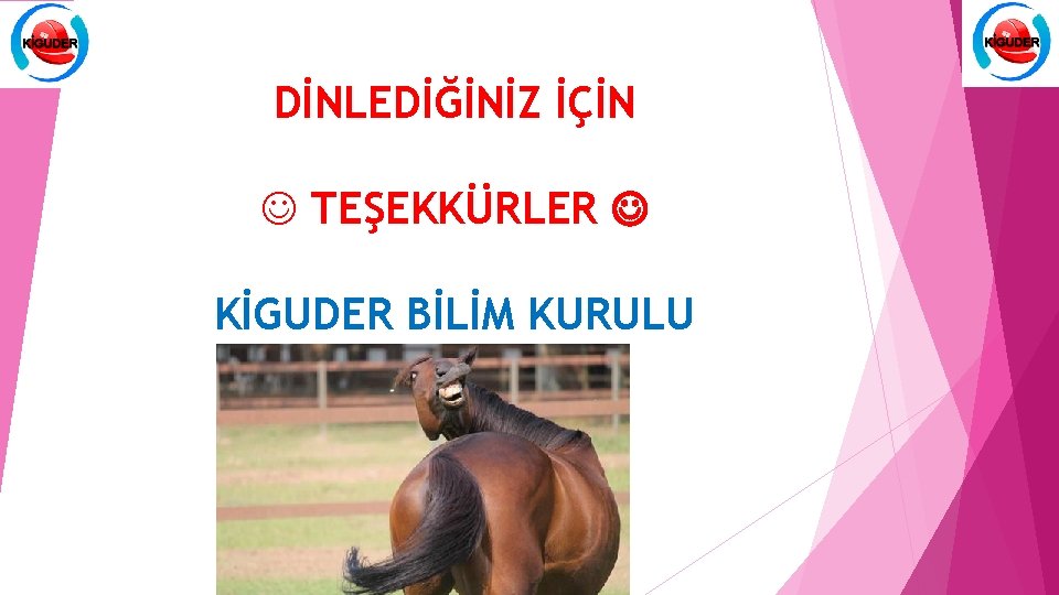 DİNLEDİĞİNİZ İÇİN J TEŞEKKÜRLER KİGUDER BİLİM KURULU 