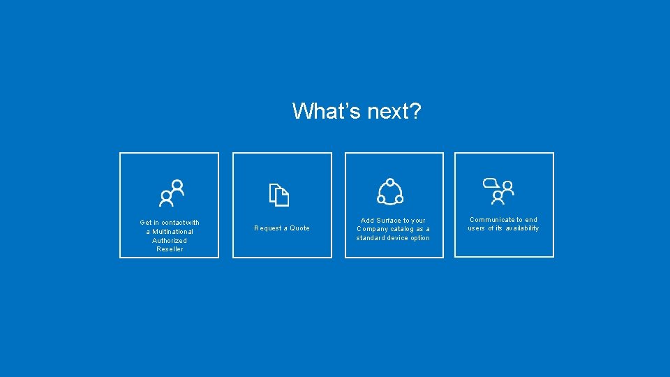 What’s next? Get in contact with a Multinational Authorized Reseller Request a Quote Add