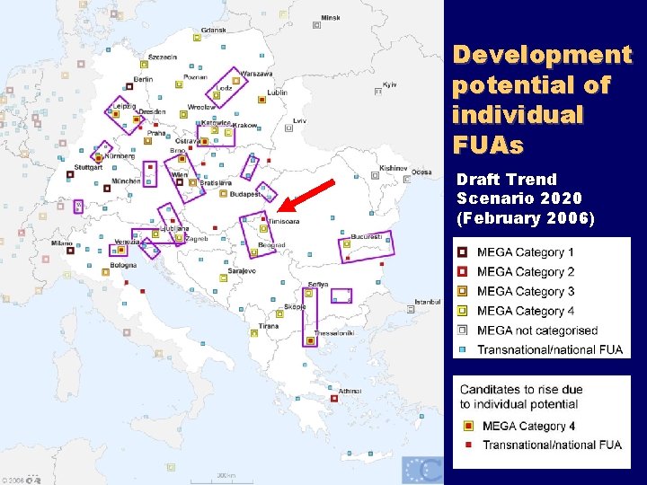 Development potential of individual FUAs Draft Trend Scenario 2020 (February 2006) 