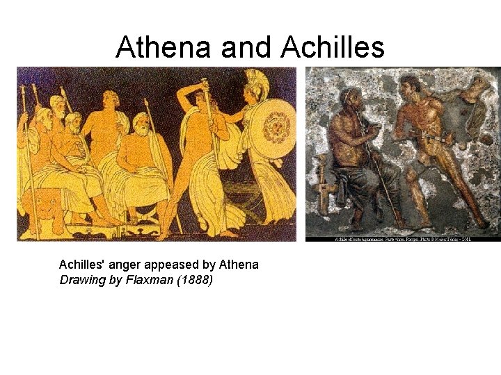 Athena and Achilles' anger appeased by Athena Drawing by Flaxman (1888) 