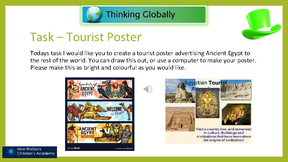 Task – Tourist Poster Todays task I would like you to create a tourist