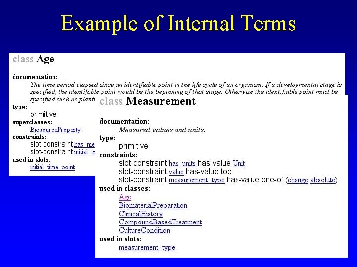 Example of Internal Terms 