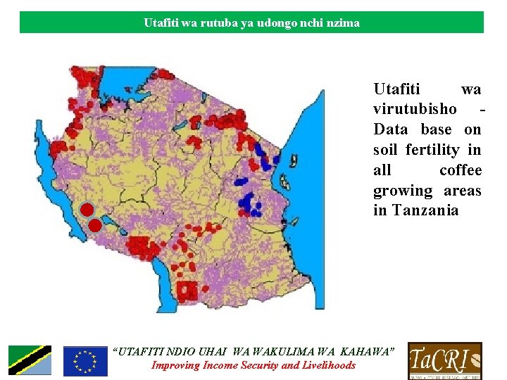 Utafiti wa rutuba ya udongo nchi nzima Utafiti wa virutubisho Data base on soil