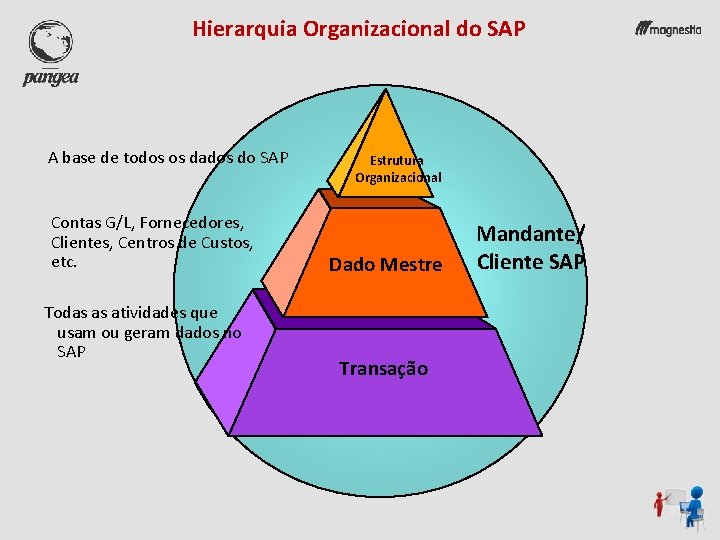 Hierarquia Organizacional do SAP A base de todos os dados do SAP Contas G/L,