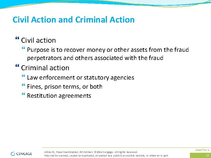 Civil Action and Criminal Action } Civil action } Purpose is to recover money