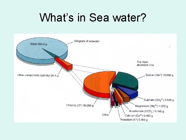 What’s in Sea water? 