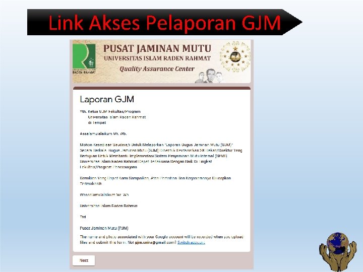 Link Akses Pelaporan GJM 