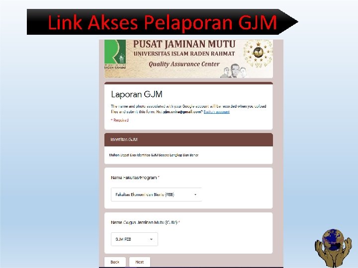 Link Akses Pelaporan GJM 
