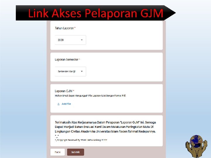 Link Akses Pelaporan GJM 