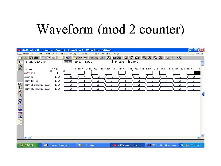 Waveform (mod 2 counter) 