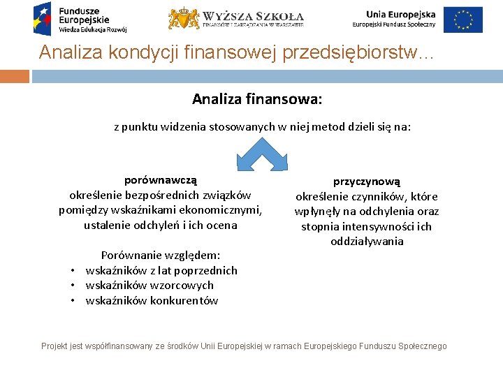 Analiza kondycji finansowej przedsiębiorstw… Analiza finansowa: z punktu widzenia stosowanych w niej metod dzieli