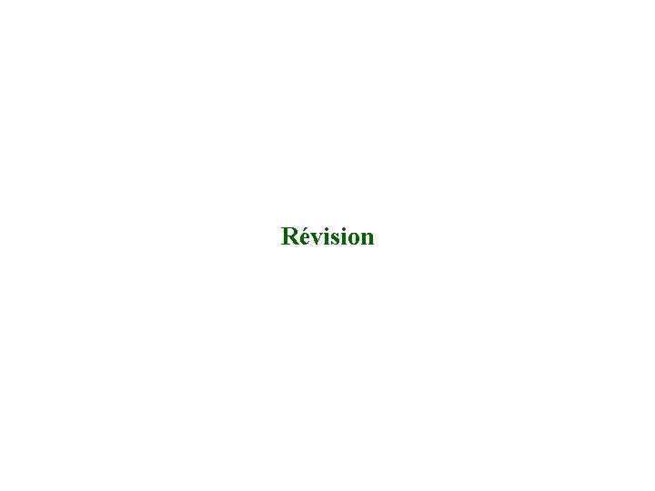 Révision 