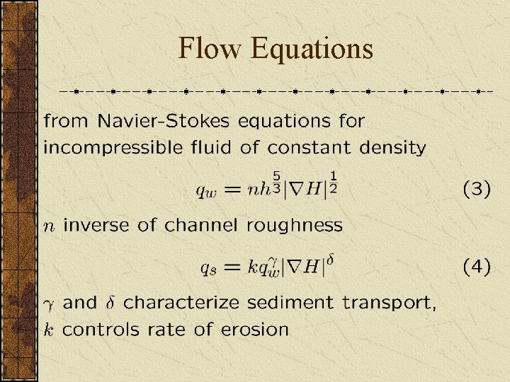 Flow Equations 