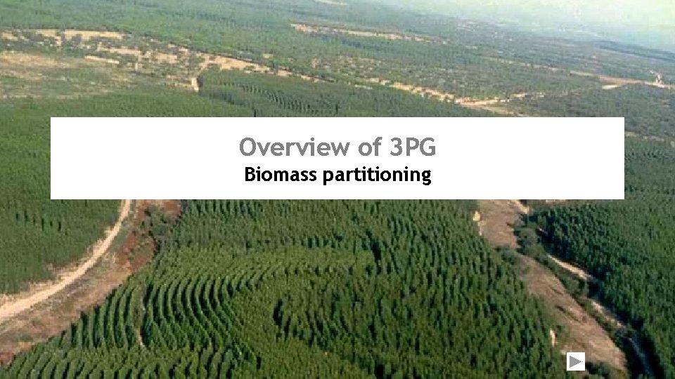 Overview of 3 PG Biomass partitioning 