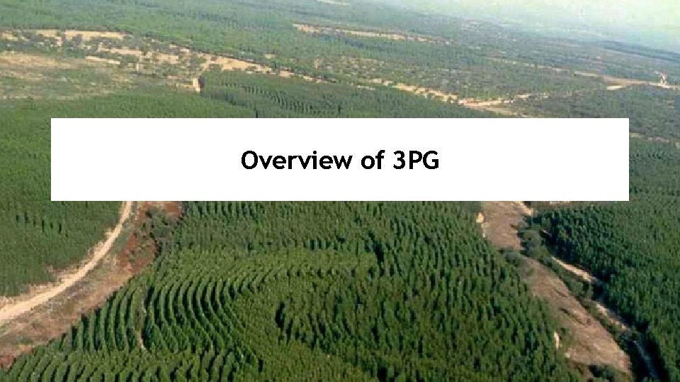 Overview of 3 PG 