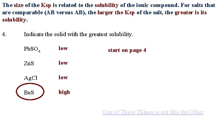 The size of the Ksp is related to the solubility of the ionic compound.