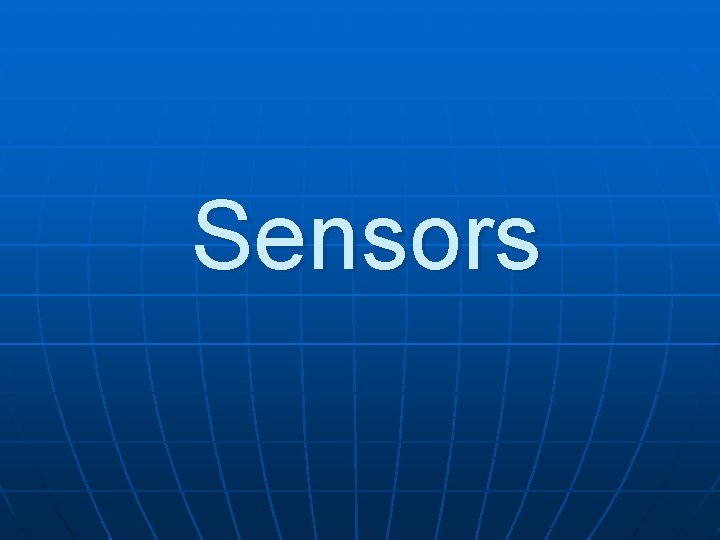 Sensors 