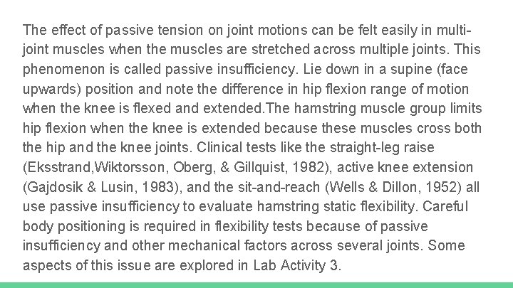 The effect of passive tension on joint motions can be felt easily in multijoint
