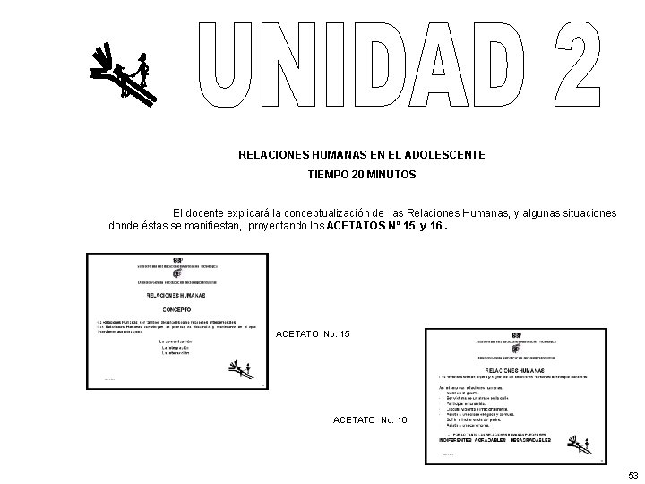 RELACIONES HUMANAS EN EL ADOLESCENTE TIEMPO 20 MINUTOS El docente explicará la conceptualización de