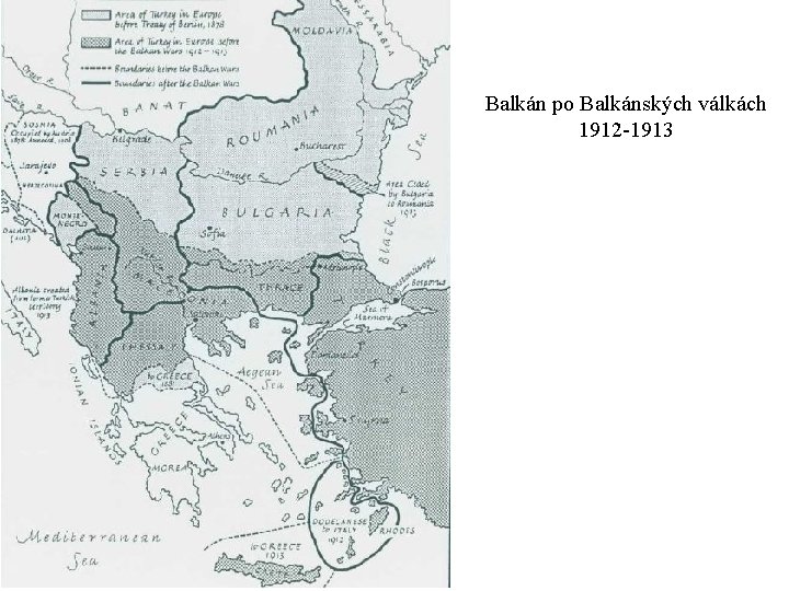 Balkán po Balkánských válkách 1912 -1913 